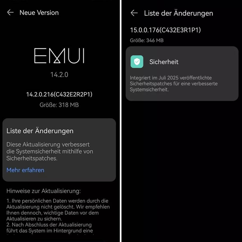 华为 Mate X6 和 Pura 70 2025 年 7 月更新