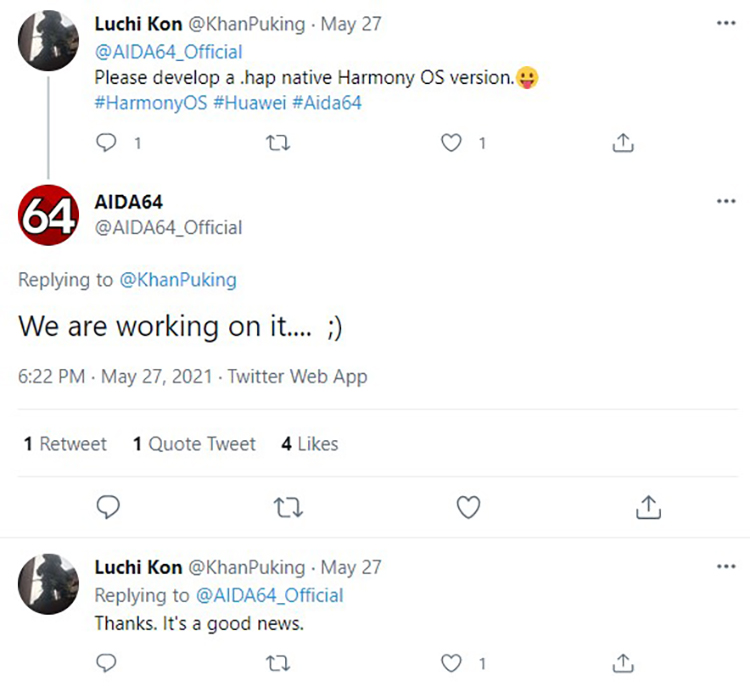 AIDA64正在适配鸿蒙OS，已经将华为应用市场单独列出-鸿蒙开发者社区